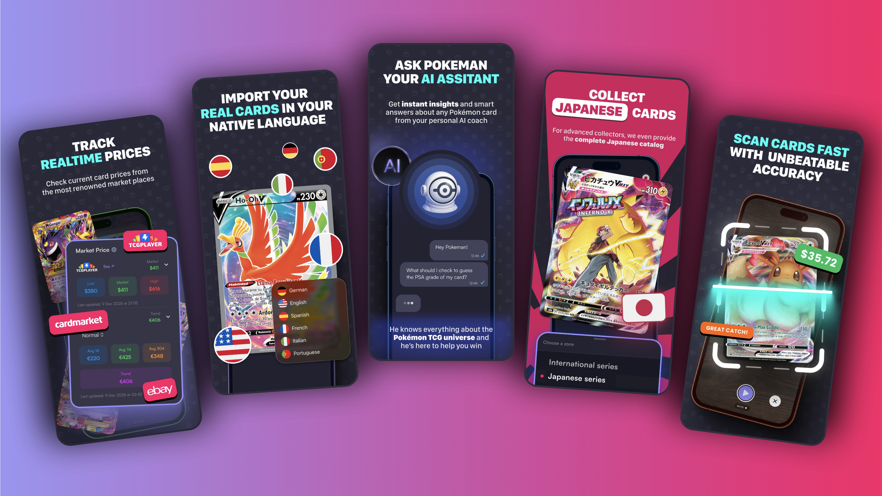 Pokeman app – scan, estimation et suivi des cartes Pokémon